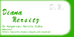 diana mersitz business card